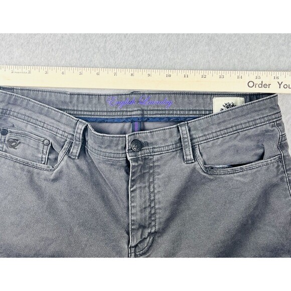 $$SOLD:SE110825$$ Gray Straight Fit Casual Office Trousers Career - Picture 4 of 15